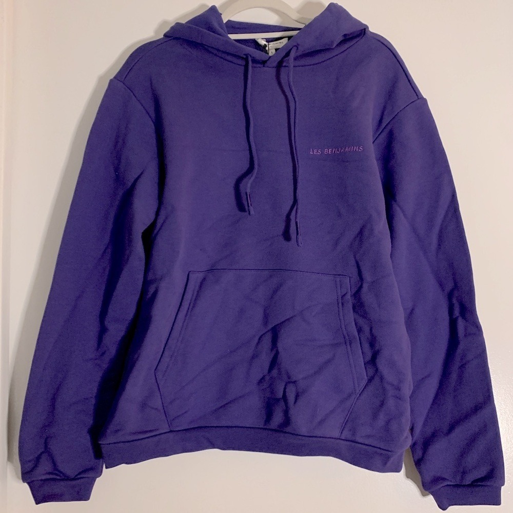 Les Benjamins Mens Sweatshirt Hoodie Purple Cotton Pullover S P101706336003 E